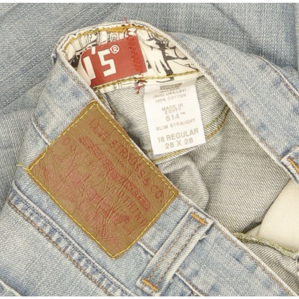 Levi's 514 Men Blue Straight Slim Jeans W28 L28