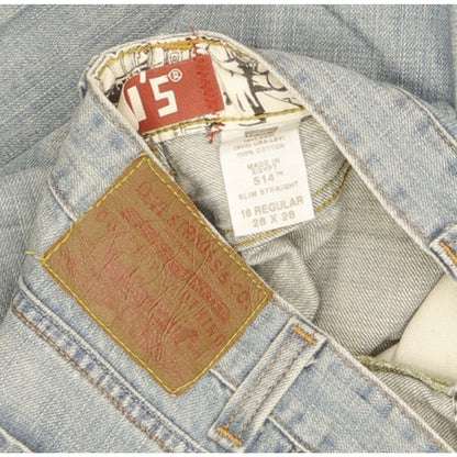Levi's 514 Men Blue Straight Slim Jeans W28 L28