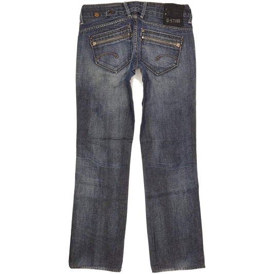 G-Star Women Blue Straight Slim Jeans W29 L30