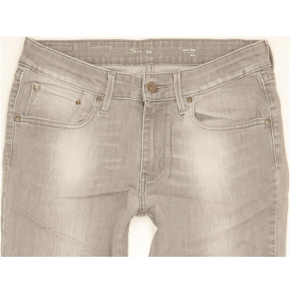 Levi's Demi Curve Women Grey Straight Classic Stretch Jeans W30 L32