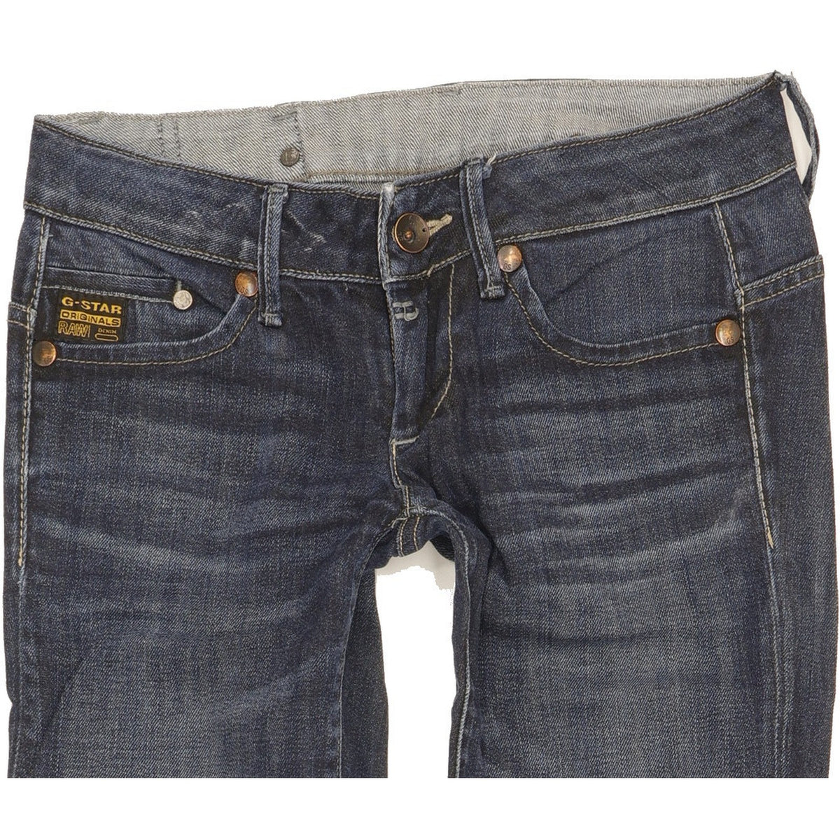 G-Star Midge Women Blue Straight Slim Stretch Jeans W25 L31