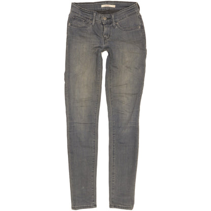 Levi's 711 Women Blue Skinny Slim Stretch Jeans W25 L30