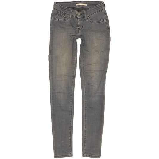 Levi's 711 Women Blue Skinny Slim Stretch Jeans W25 L30