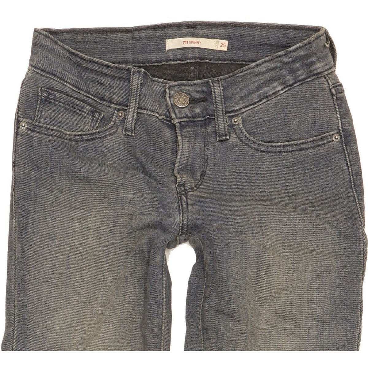 Levi's 711 Women Blue Skinny Slim Stretch Jeans W25 L30
