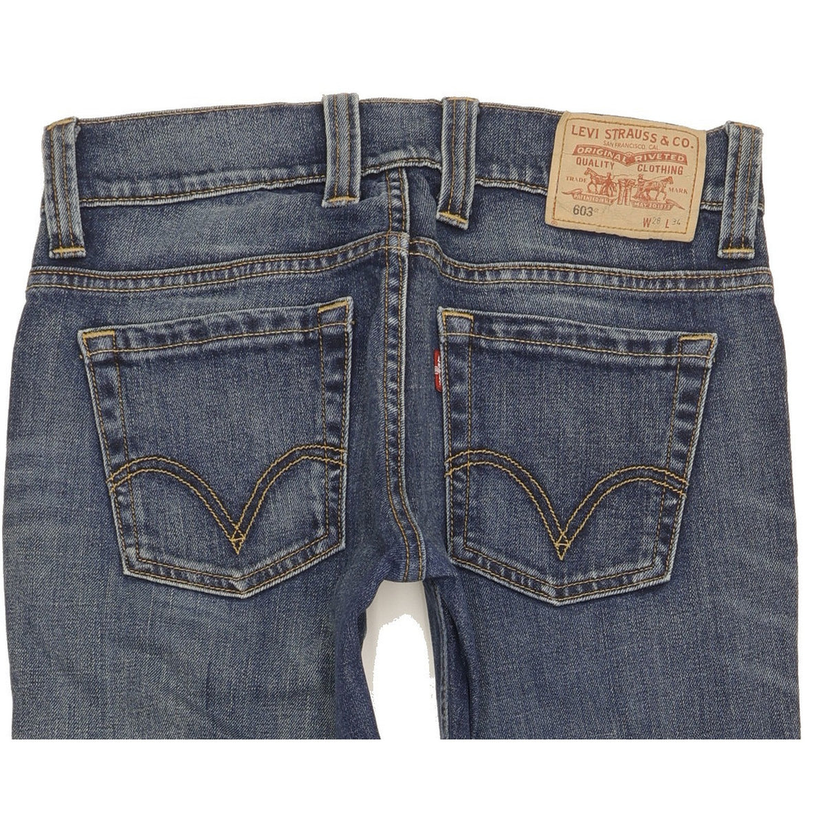 Levi's 603 Men Blue Skinny Slim Stretch Jeans W28 L34