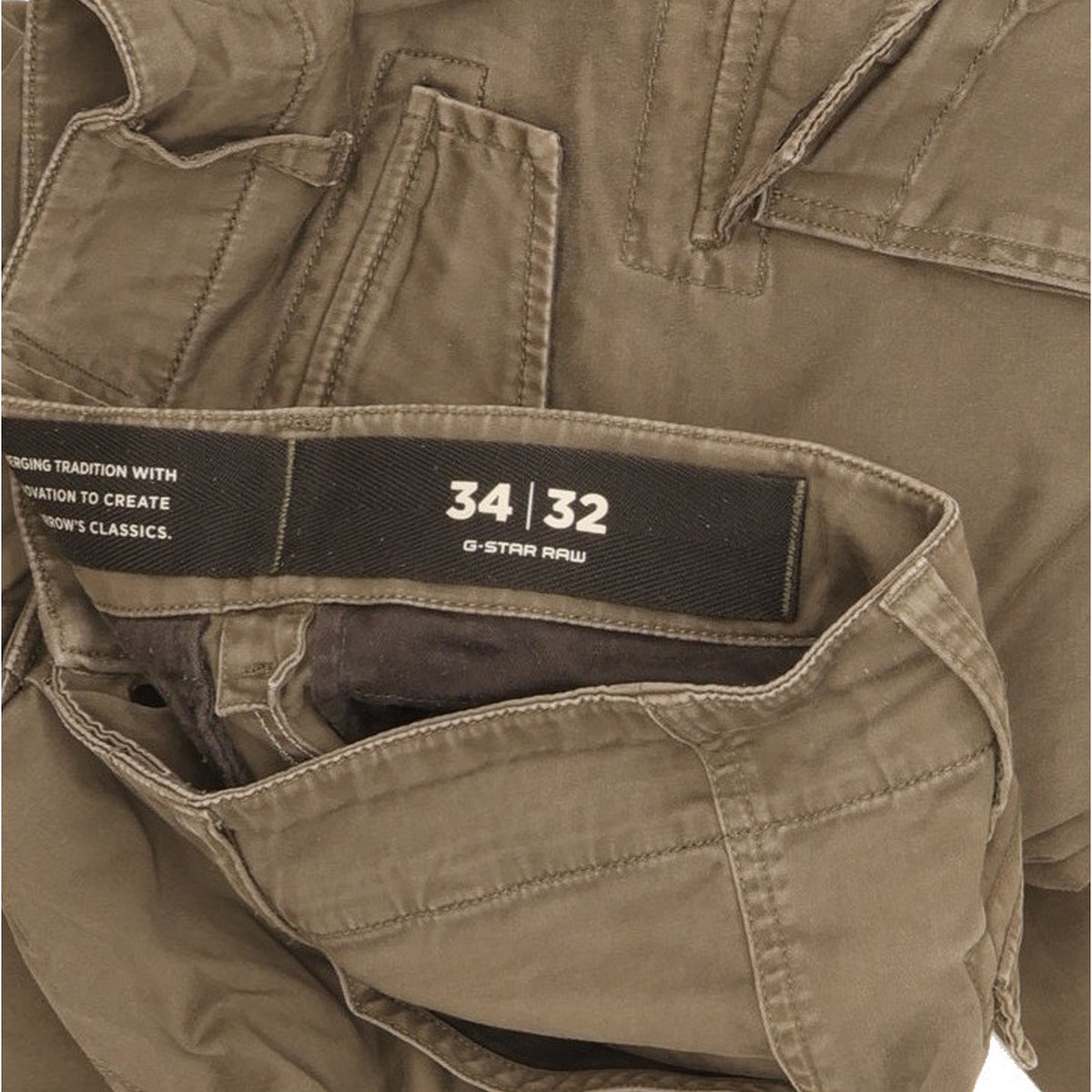 G-Star Men Green Tapered Relaxed Jeans W34 L32