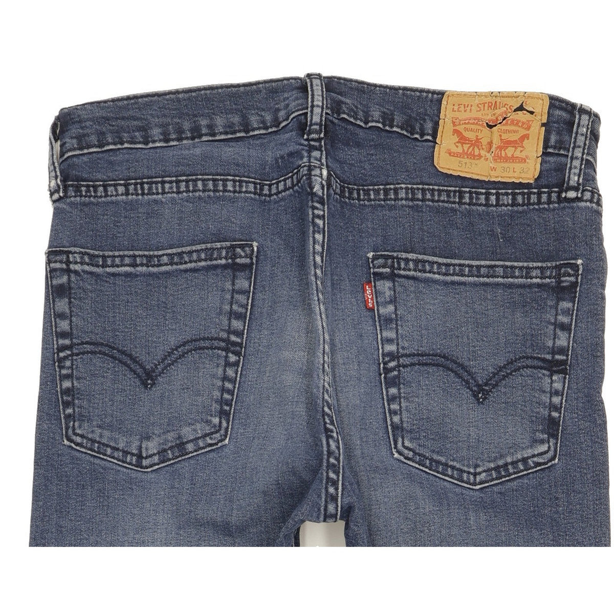 Levi's 513 Men Blue Straight Slim Stretch Jeans W30 L31