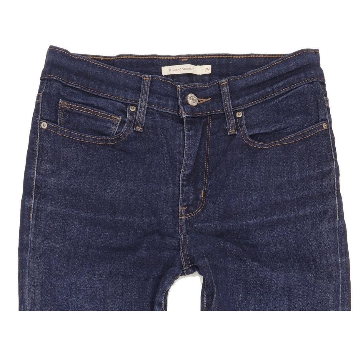 Levi's Slimming Women Blue Straight Slim Stretch Jeans W29 L34