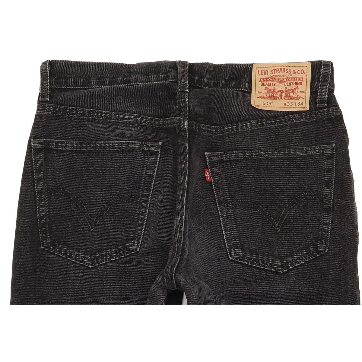 Levi's 505 Men Black Straight Regular Jeans W33 L27