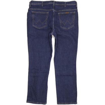 Wrangler Men Blue Straight Regular Stretch Jeans W42 L32