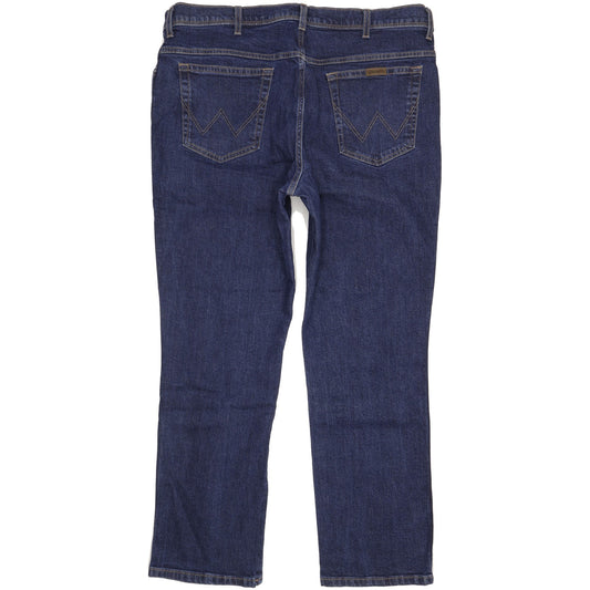 Wrangler Men Blue Straight Regular Stretch Jeans W42 L32