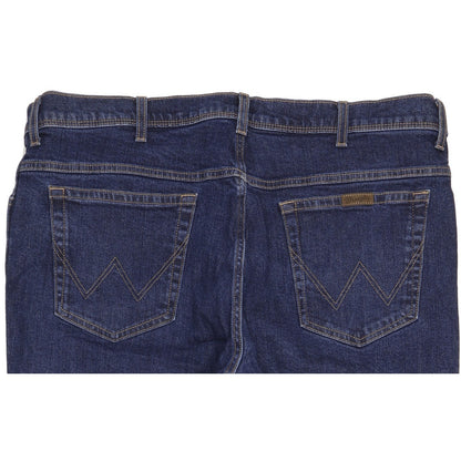 Wrangler Men Blue Straight Regular Stretch Jeans W42 L32