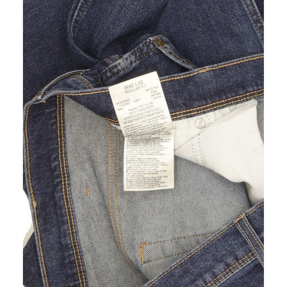 Wrangler Men Blue Straight Regular Stretch Jeans W42 L32