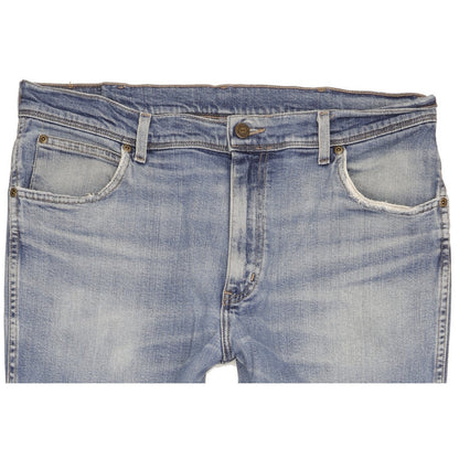 Wrangler Durable Quality Men Blue Straight Regular Stretch Jeans W38 L32