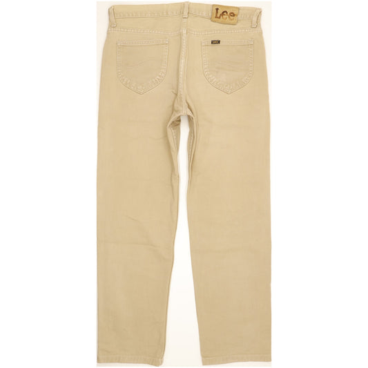 Lee Brooklyn Men Beige Straight Regular Jeans W36 L31