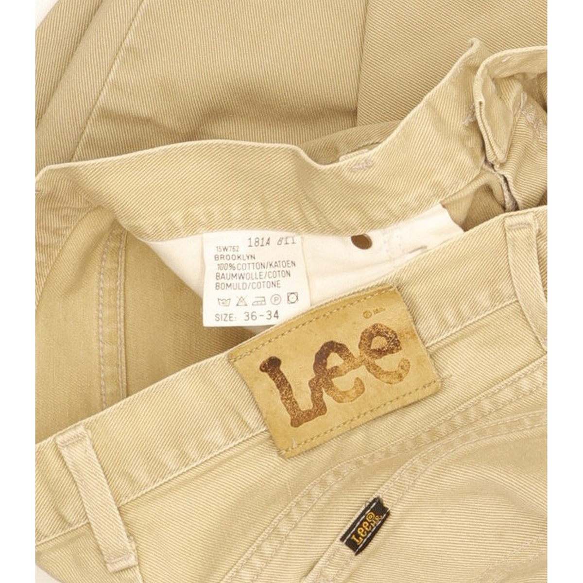 Lee Brooklyn Men Beige Straight Regular Jeans W36 L31