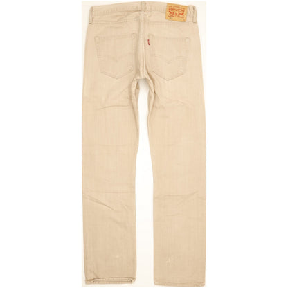 Levi's 501 Men Beige Straight Regular Jeans W32 L32
