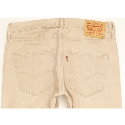 Levi's 501 Men Beige Straight Regular Jeans W32 L32