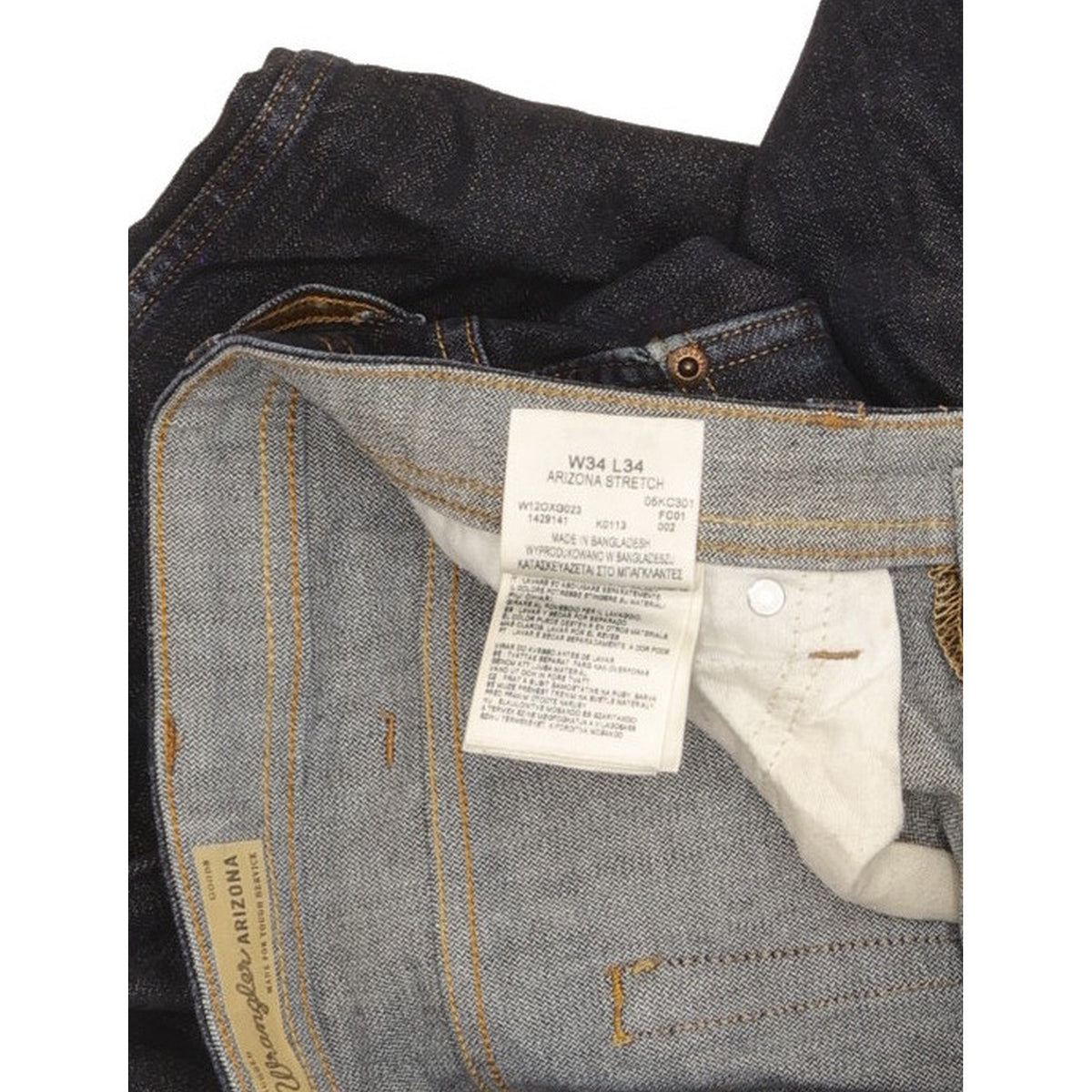 Wrangler Arizona Men Blue Straight Regular Stretch Jeans W34 L31