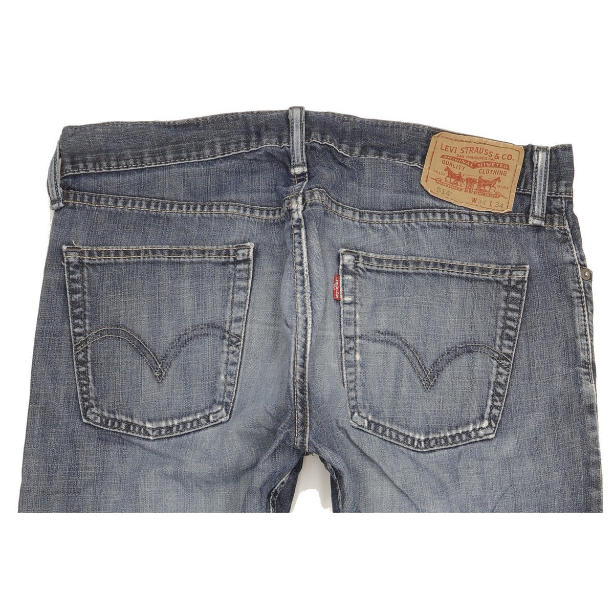 Levi's 514 Men Blue Straight Slim Jeans W34 L34