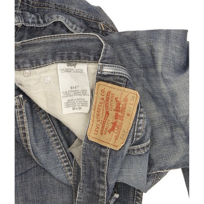 Levi's 514 Men Blue Straight Slim Jeans W34 L34