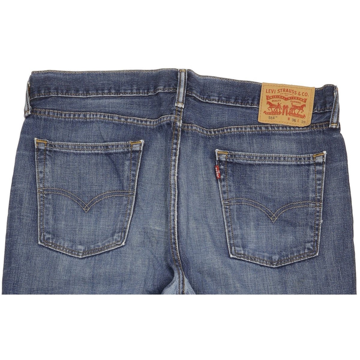 Levi's 514 Men Blue Straight Slim Jeans W36 L32