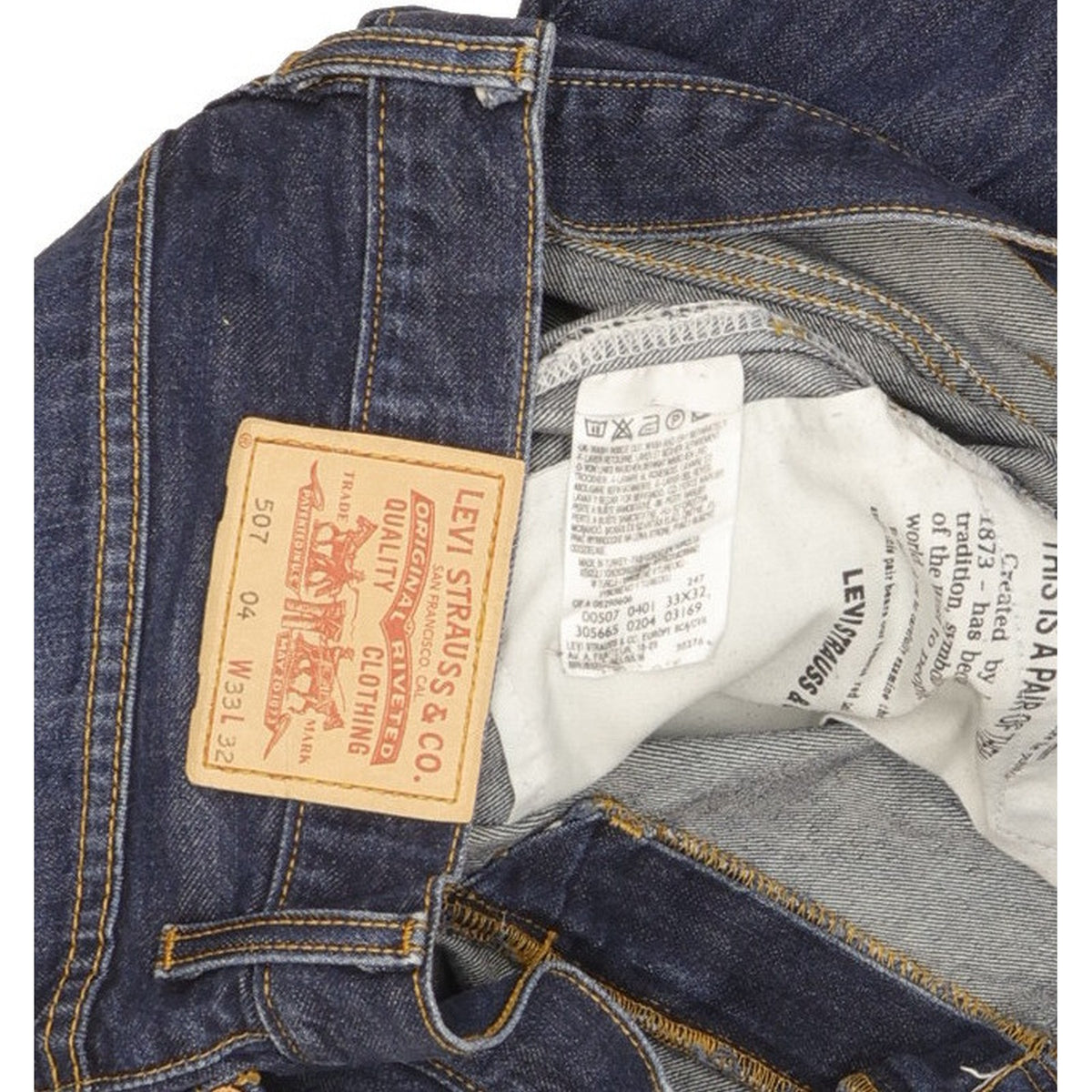 Levi's 507 Men Blue Bootcut Regular Jeans W33 L29