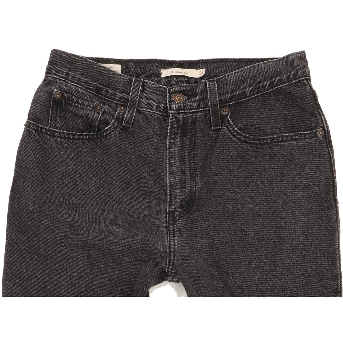 Levi's 80's Black Tapered Relaxed Mom Jeans High Waisted W28 L30