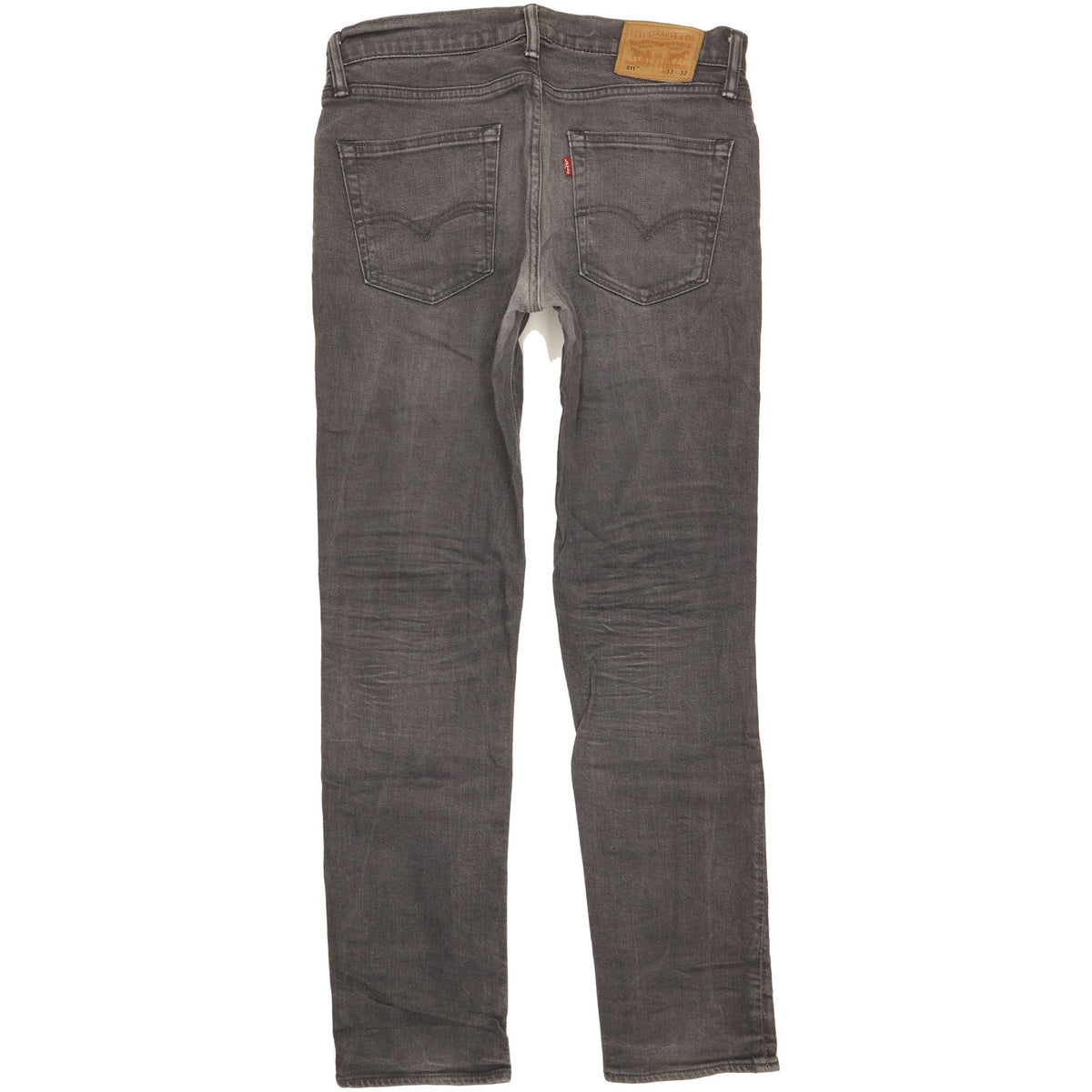 Levi's 511 Men Grey Straight Slim Stretch Jeans W33 L32