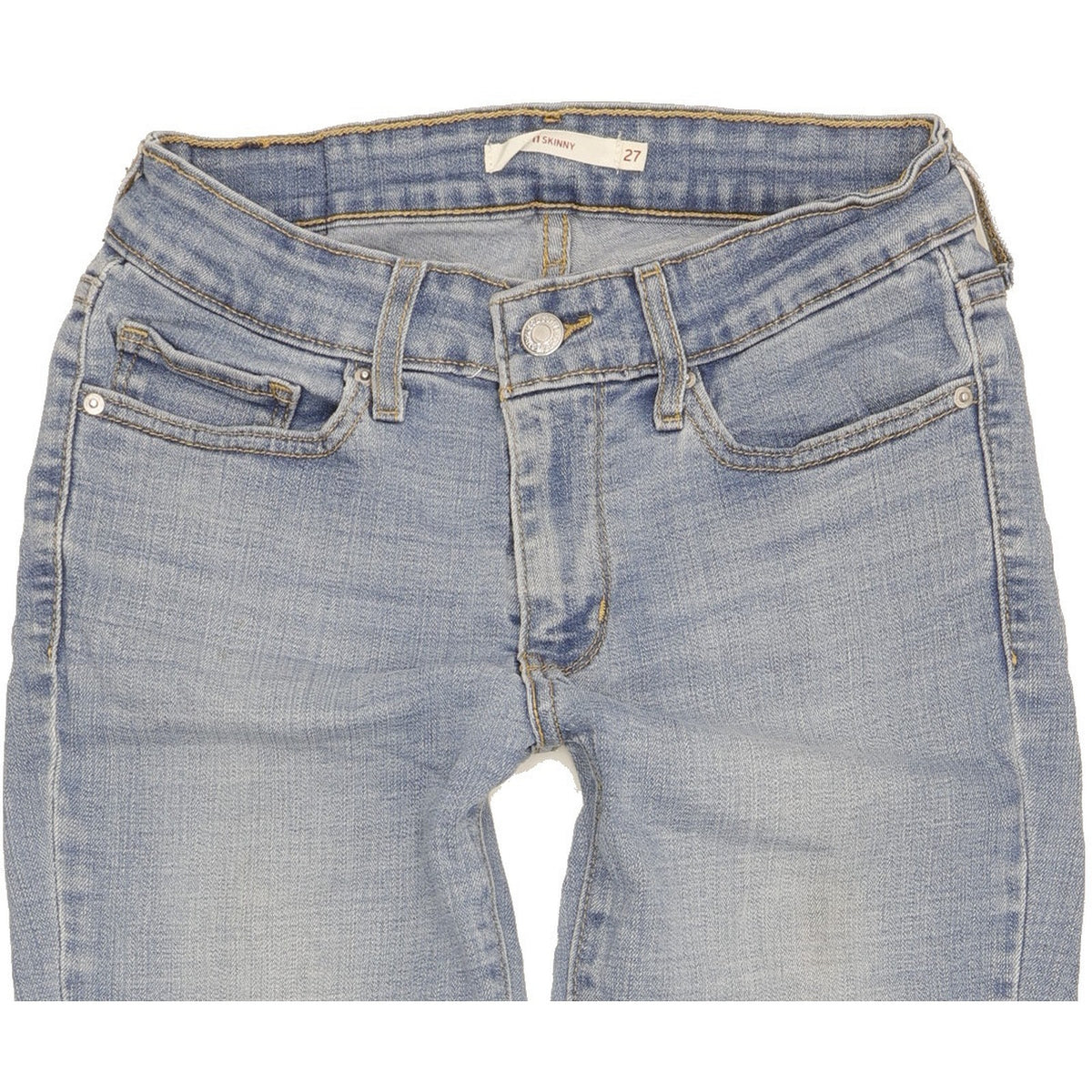 Levi's 711 Women Blue Skinny Slim Stretch Jeans W27 L30