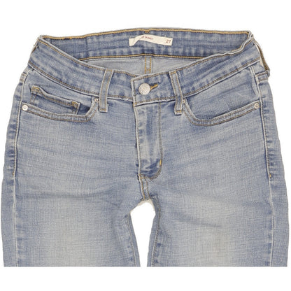 Levi's 711 Women Blue Skinny Slim Stretch Jeans W27 L30