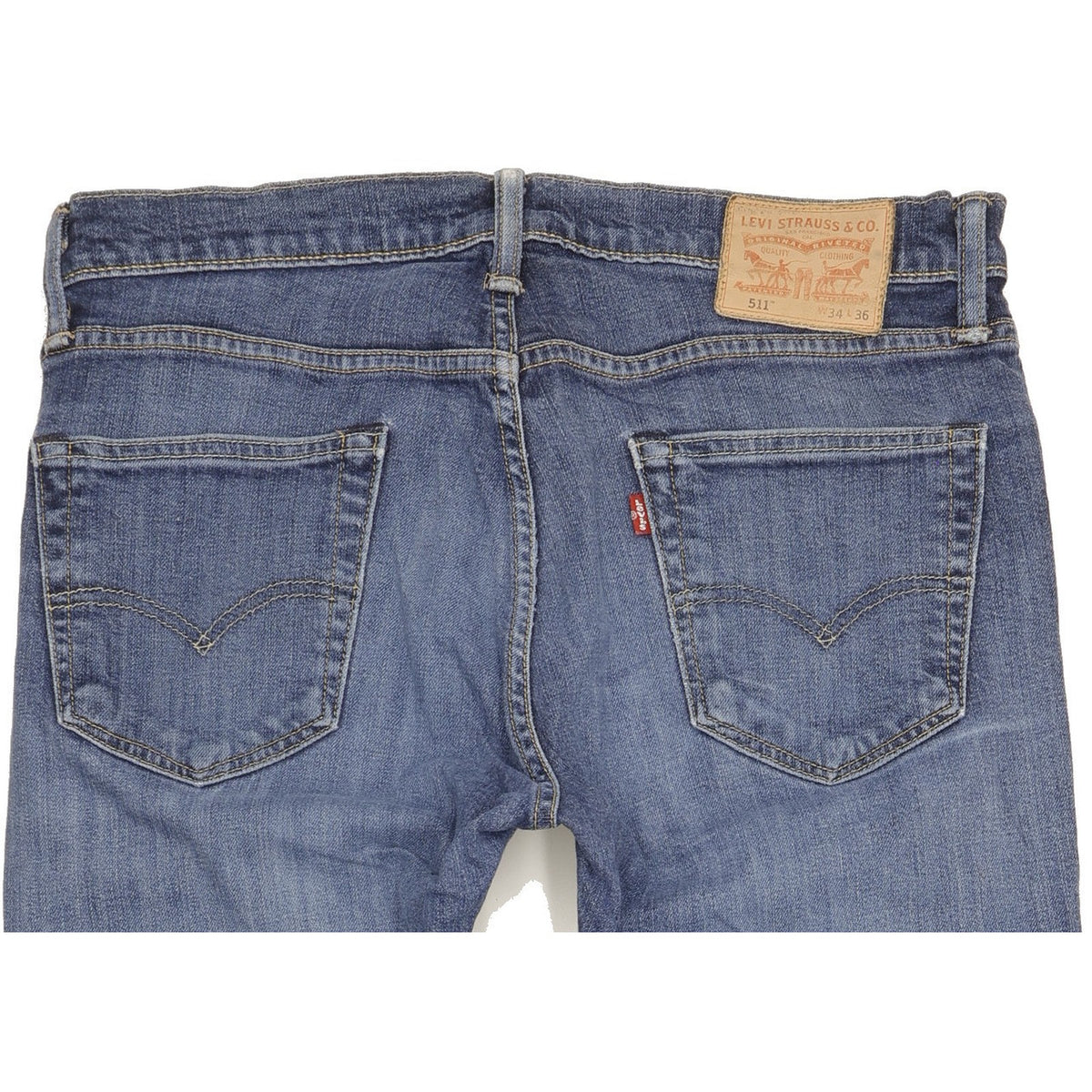 Levi's 511 Men Blue Straight Slim Stretch Jeans W34 L35