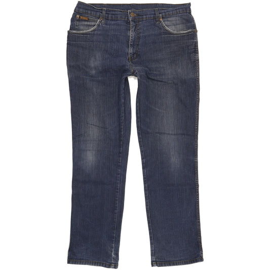Wrangler Texas Men Blue Straight Regular Stretch Jeans W36 L32