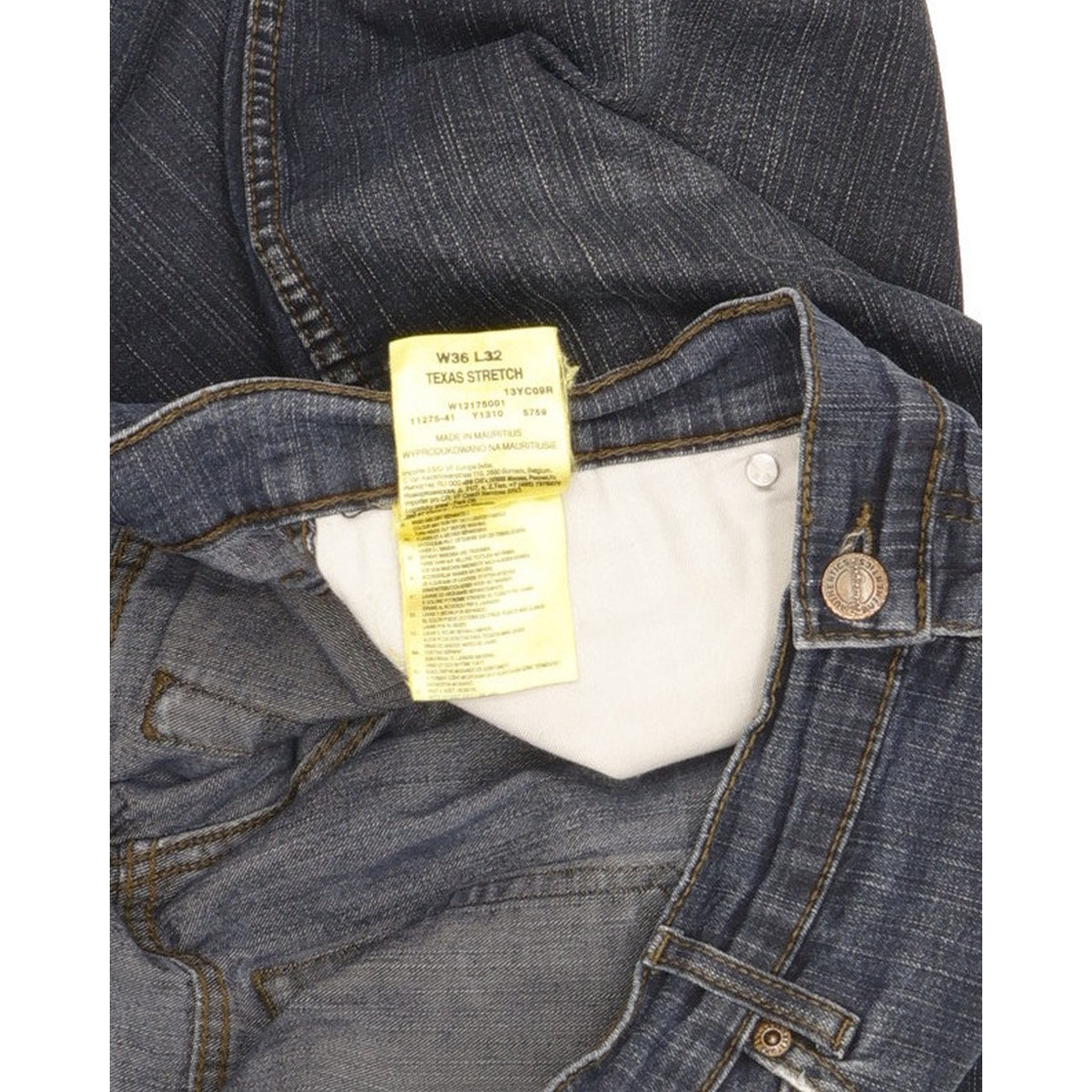 Wrangler Texas Men Blue Straight Regular Stretch Jeans W36 L32