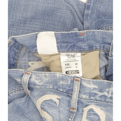 G-Star Elwood Crash Men Blue Straight Regular Jeans W33 L33