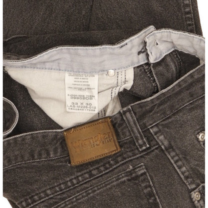 Wrangler Men Black Straight Regular Jeans W33 L30