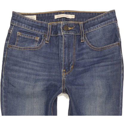 Levi's 721 Women Blue Skinny Slim Stretch Jeans W27 L30