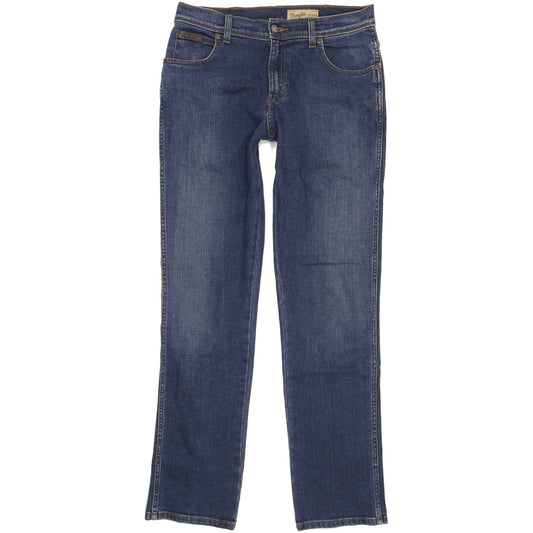 Wrangler Texas Men Blue Straight Regular Stretch Jeans W33 L34