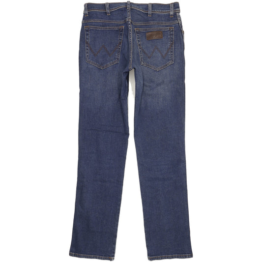 Wrangler Texas Men Blue Straight Regular Stretch Jeans W33 L34