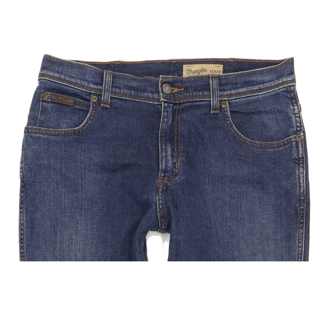 Wrangler Texas Men Blue Straight Regular Stretch Jeans W33 L34