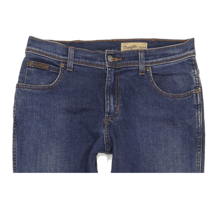 Wrangler Texas Men Blue Straight Regular Stretch Jeans W33 L34