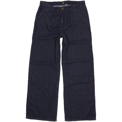 Lee Men Navy Wide-Leg Regular Chino Stretch Jeans W33 L32