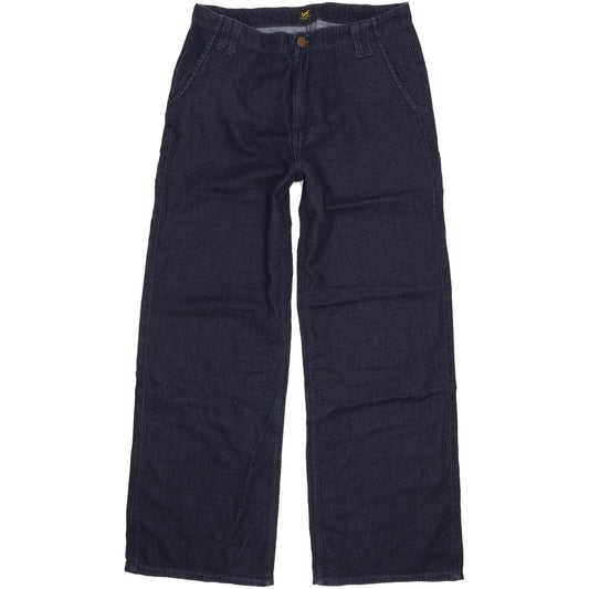 Lee Men Navy Wide-Leg Regular Chino Stretch Jeans W33 L32