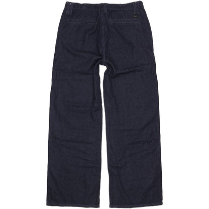 Lee Men Navy Wide-Leg Regular Chino Stretch Jeans W33 L32