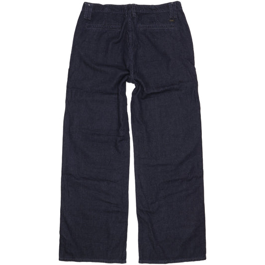 Lee Men Navy Wide-Leg Regular Chino Stretch Jeans W33 L32