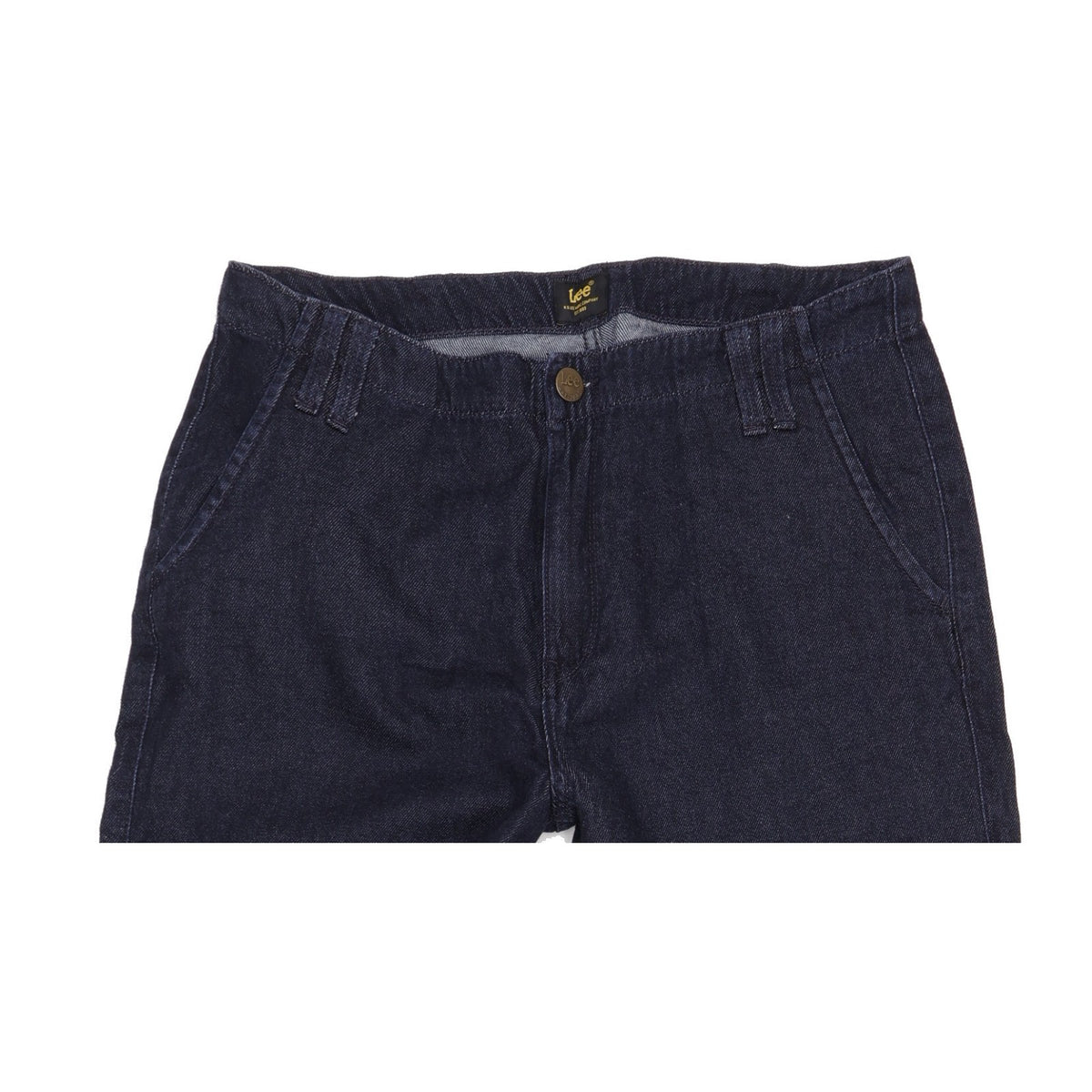 Lee Men Navy Wide-Leg Regular Chino Stretch Jeans W33 L32