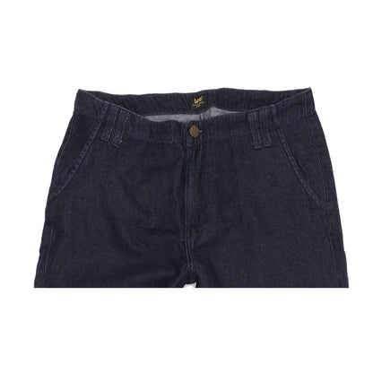 Lee Men Navy Wide-Leg Regular Chino Stretch Jeans W33 L32