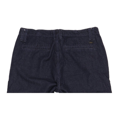 Lee Men Navy Wide-Leg Regular Chino Stretch Jeans W33 L32