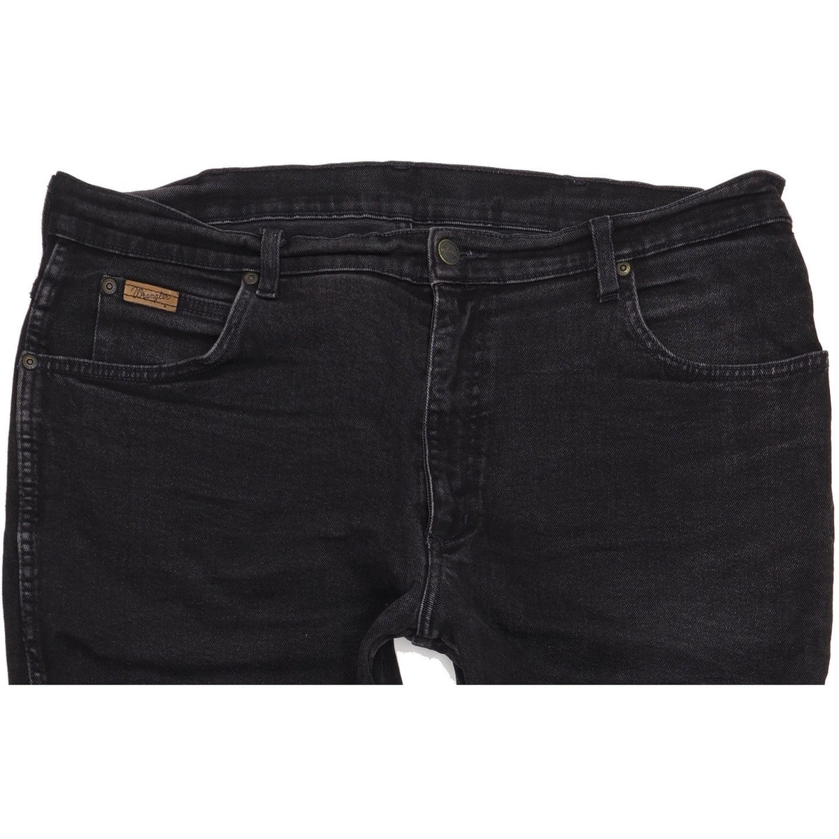 Wrangler Texas Men Black Straight Regular Stretch Jeans W38 L31