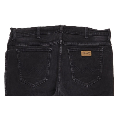 Wrangler Texas Men Black Straight Regular Stretch Jeans W38 L31